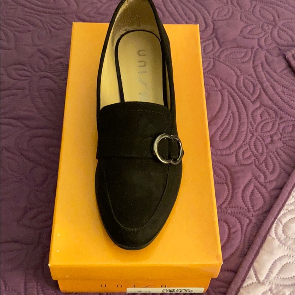 Black Fabric Unisa flats